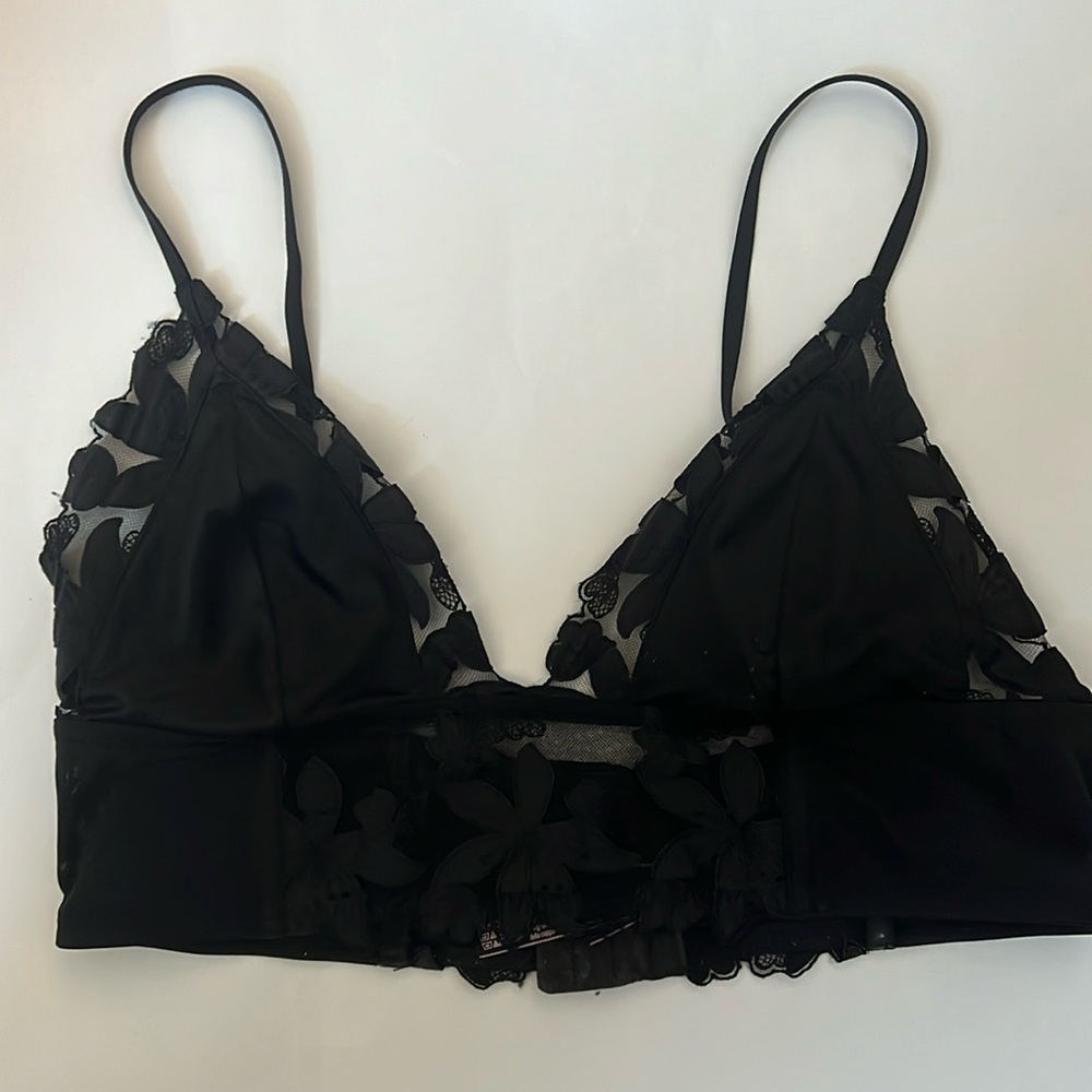Victoria secret black corset bralette size L